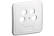 Antennkabel - Pro 4 holes cover plate for antenna wall sockets white - 4040849670527