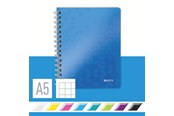 Block och Anteckningsböcker - Leitz Anteckningsblock WOW A5 rutat, spiralbundet med PP omslag - 46410036