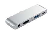 Dockning - Satechi Aluminum Type-C Mobile Pro Hub Adapter - docking station - Silver - ST-TCMPHS