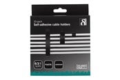 Nätverks tillbehör - Deltaco adhesive cable clamps in plastic 1/3/6 sl - CC-926Black