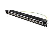 Nätverks tillbehör - Deltaco STP patch panel 24xRJ45 Cat6a 1U 19" - PAN-200