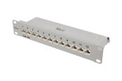 Nätverks tillbehör - Deltaco 10" patch panel 12xRJ45 Cat6a STP 10Gb - 10-PATCH14