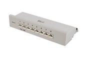 Nätverks tillbehör - Deltaco Patch Panel 8xRJ45 Cat6a wall-mountable metal grey - PAN-210