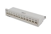Nätverks tillbehör - Deltaco PAN-212 Patch Panel 12xRJ45 Cat6a wall-mountable metal grey - PAN-212