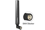 Nätverks tillbehör - DeLOCK LTE Antenna SMA Plug 1-4 dBi Omnidirectional with Tilt Joint Black - 88451