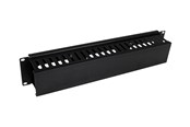 Rack chassis - StarTech.com 2U Horizontal Finger Duct Rack Cable Management Panel with Cover - rack cable management panel - 2U - CMDUCT2U