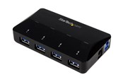 USB Hub - StarTech.com USB 3.0 Hub 4-Port plus Dedicated Charging Port USB Hub - USB 3.2 - 4 porte - Svart - ST53004U1C