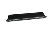 Nätverks tillbehör - Gembird NPP-C524-002 - patch panel with cable management - 1U - 19" - NPP-C524-002