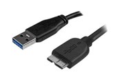 USB-kabel - StarTech.com Short Slim SuperSpeed USB 3.0 A to Micro B Cable - M/M - USB cable - 15 cm - USB3AUB15CMS