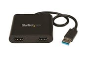 Displaykabel - StarTech.com USB to Dual HDMI Adapter - USB to HDMI Adapter - 4K - external video adapter - MCT Trigger II - 64 MB - black - USB32HD2