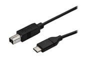 USB-kabel - StarTech.com USB-C to USB-B Printer Cable - M/M - 0.5 m - USB 2.0 - USB-C cable - 50 cm - USB2CB50CM