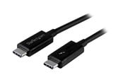 FireWire-kabel - StarTech.com Thunderbolt 3 (20Gbps) USB C Cable - Black - 1m - TBLT3MM1M
