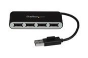USB Hub - StarTech.com 4-Port Portable USB 2.0 Hub with Built-in Cable - hub - 4 ports USB Hub - 4 porte - Silver - ST4200MINI2