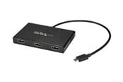 Displaykabel - StarTech.com 3-Port USB-C to HDMI MST Hub - 4K Multi-Monitor Video Splitter - external video adapter - STDP4320 - black - MSTCDP123HD