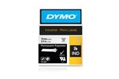 Papper, Fotopapper & Etiketter - DYMO Dymo Rhino permanent polyester 19 mm x 5.5 m - svart på vit - 18484
