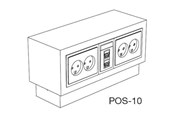 Brickor, busskärror och fästen - Thorsman Service post pos-10/10 white - 5868005