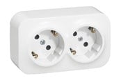 Switch-enheter - Legrand German std socket 2x2p+e forix - with shutters - ip 2x - 16 - 782423