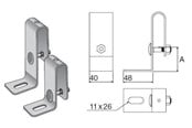 Brickor, busskärror och fästen - Wibe Wall bracket 11/75 pre-galvanized - 721106