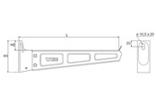 Brickor, busskärror och fästen - Wibe Cantilever arm 50i-300 pre-galvanized - 791414