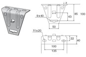 Brickor, busskärror och fästen - Wibe Ceiling bracket 5 hdg - 718640