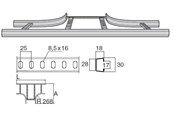 Brickor, busskärror och fästen - Wibe T-junction 16/200 hdg - 716194