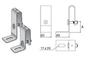 Brickor, busskärror och fästen - Wibe Wall bracket 11/25 hdg - 713204