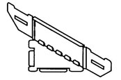Brickor, busskärror och fästen - Wibe Universal corner 70mm - CSU36110002