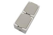 Switch-enheter - VAERK Switch double ip54 vertical grey - 9-813-0