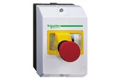 Komponenter för switchboxar och skåp - Schneider Electric Tesys gv2 emergency stop pushbutton - latching - turn to rel - GV2K031