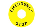 Tryckknappar och signalenheter - Schneider Electric E. stop legend plate - ZBY8330