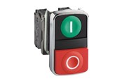 Tryckknappar och signalenheter - Schneider Electric Harmony double pushbutton complete with white i on green pus - XB4BL73415