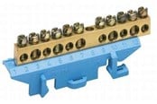 Anslutande utrustning - Hager Brass terminal 49 mm with socket neutral - KM07N