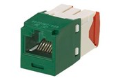 Nätverks tillbehör - PANDUIT Mini-com module cat 5e utp 8 pos 8 wire universal green - CJ5E88TGGR