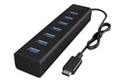 USB Hub - ICY BOX Hub 7-Port USB 3.0 IB-HUB1700-C3 USB Hub - USB 3.2 - 7 porte - Svart - IB-HUB1700-C3