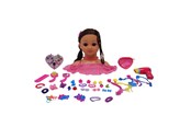 Docka, bamse och tillbehör - Happy Friend Make Up & Hairstyling Head Brown Hair B/O - 504403