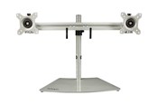 Monitorfäste - StarTech.com Dual-Monitor Stand for up to 24" Monitors - Horizontal Silver - stand - ARMDUOSS