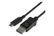 Displaykabel - StarTech.com 3.3 ft. (1 m) - USB-C to DisplayPort Adapter Cable - 8K - HBR3 - external video adapter - black - CDP2DP141MB