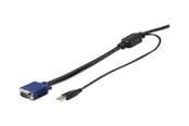 KVM cable - StarTech.com 15ft / 4.6m USB KVM Cable for Rackmount Consoles - VGA and USB - video / USB cable - 4.6 m - RKCONSUV15