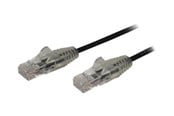 Nätverkskabel - StarTech.com 0.5m CAT6 Cable - Black Slim CAT6 Patch Cord - Snagless - LSZH - patch cable - 50 cm - black - Svart - 0.5m - N6PAT50CMBKS