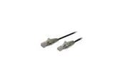 Nätverkskabel - StarTech.com 2m CAT6 Cable - Black Slim CAT6 Patch Cord - Snagless - LSZH - patch cable - 2 m - black - Svart - 2m - N6PAT200CMBKS