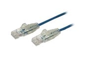 Nätverkskabel - StarTech.com 2m CAT6 Cable - Blue Slim CAT6 Patch Cord - Snagless - LSZH - patch cable - 2 m - blue - Blå - 2m - N6PAT200CMBLS