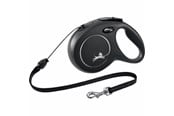 Hundar - Flexi New CLASSIC M Leash 8 m black 20kg - FL-2825