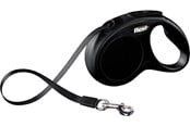 Hundar - Flexi New CLASSIC S leash 5 m black - FL-3228