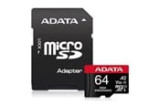 Flashram & USB Flash Drives - A-Data High Endurance MicroSD/SD - 100MB/s - 64GB - AUSDX64GUI3V30SHA2-RA1