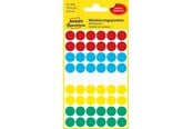 Papper, Fotopapper & Etiketter - Avery Punktklistermärken, Ø 12 mm, 270 Etiketter, Diverse färger - 3088