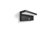 Lampor - Philips Bustan utomhus vägglampa med sensor, LED 9W, antracit - 915005378401