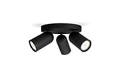 Lampor - Philips Pongee spot rund 3xGU10, svart - 915005531301