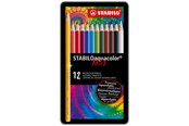 Hobby Tillbehör - STABILO aquacolor® Aquarellable colored pencil metal box of 12 pens - 4006381146487