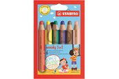 Hobby Tillbehör - STABILO woody 3 in 1 set of 6 colors. - 4006381117388