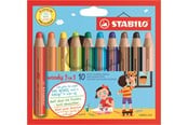 Hobby Tillbehör - STABILO   woody 3 in 1 set of 10 colors. - 880/10